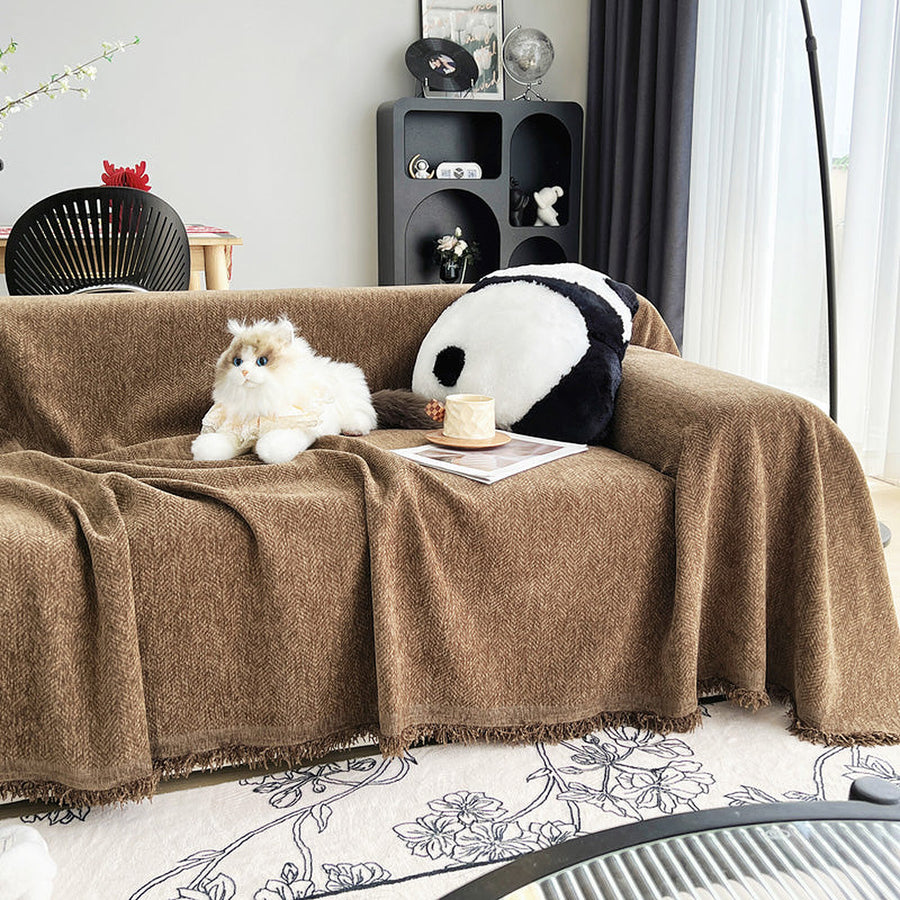 Sofa Throw – Plain Stretch – Espresso