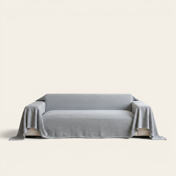 Sofa Throw – Plain Stretch – Pearl Grey