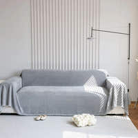 Sofa Throw – Plain Stretch – Pearl Grey