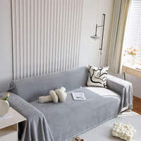 Sofa Throw – Plain Stretch – Pearl Grey