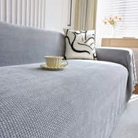 Sofa Throw – Plain Stretch – Pearl Grey