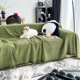 Sofa Throw – Plain Stretch – Sage Mist