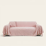 Sofa Throw – Plain Stretch – Soft Blush