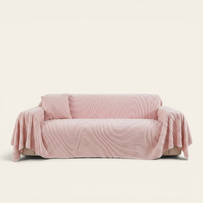Sofa Throw – Plain Stretch – Soft Blush