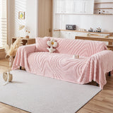 Sofa Throw – Plain Stretch – Soft Blush