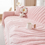 Sofa Throw – Plain Stretch – Soft Blush