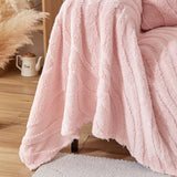 Sofa Throw – Plain Stretch – Soft Blush