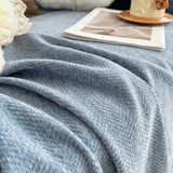Sofa Throw – Plain Stretch – Stormy Blue