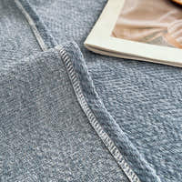 Sofa Throw – Plain Stretch – Stormy Blue