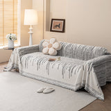 Sofa Throw – Sequin Knit – Pearl Grey