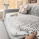 Sofa Throw – Sequin Knit – Pearl Grey
