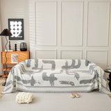 Sofa Throw – Tree Silhouette – Pearl Grey