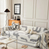 Sofa Throw – Tree Silhouette – Pearl Grey