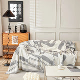 Sofa Throw – Tree Silhouette – Pearl Grey