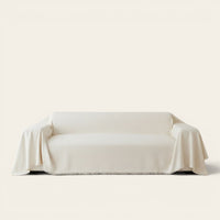 Sofa Throw – Smooth – Ivory Cream