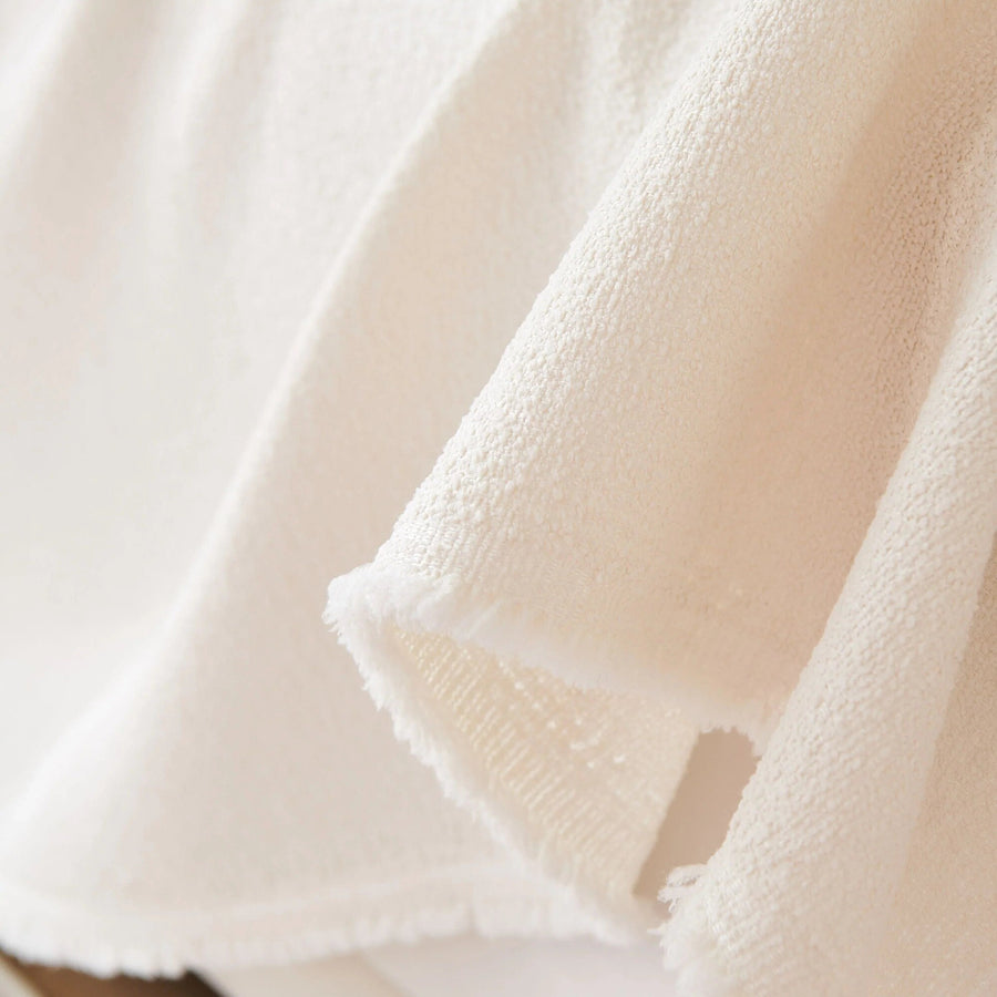 Sofa Throw – Smooth – Ivory Cream
