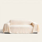 Sofa Throw – Soft Knit – Bouclé Sand