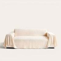 Sofa Throw – Soft Knit – Bouclé Sand