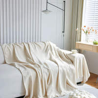 Sofa Throw – Soft Knit – Bouclé Sand