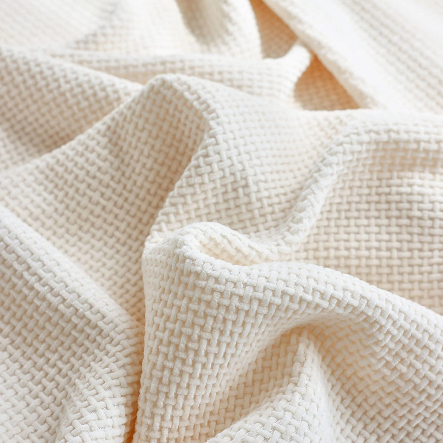 Sofa Throw – Soft Knit – Bouclé Sand