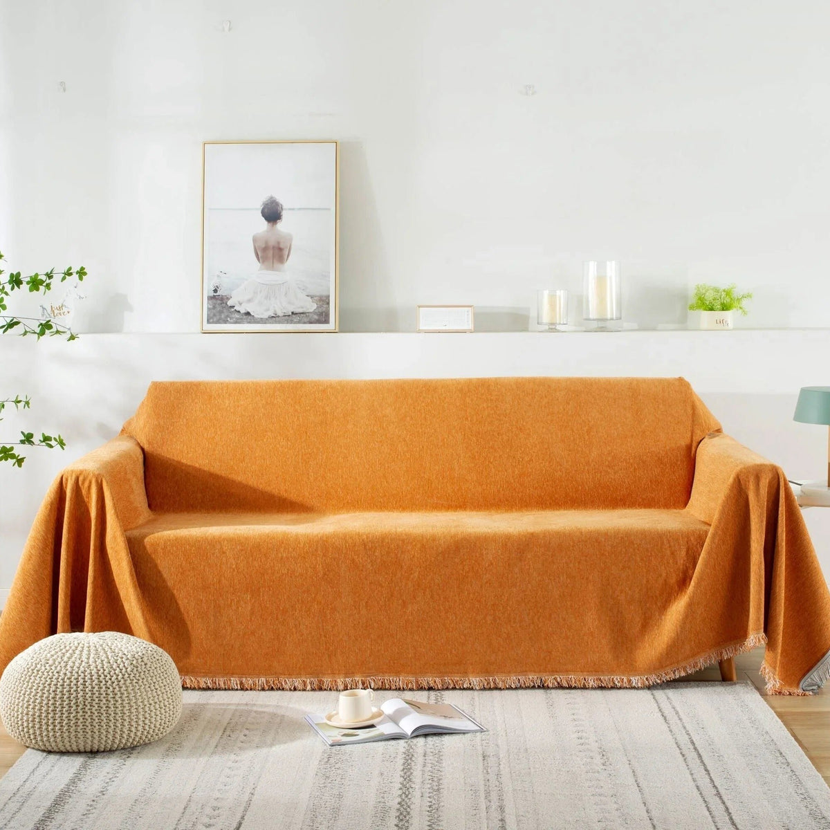 Sofa Throw – Soft Knit Bright – Terracotta