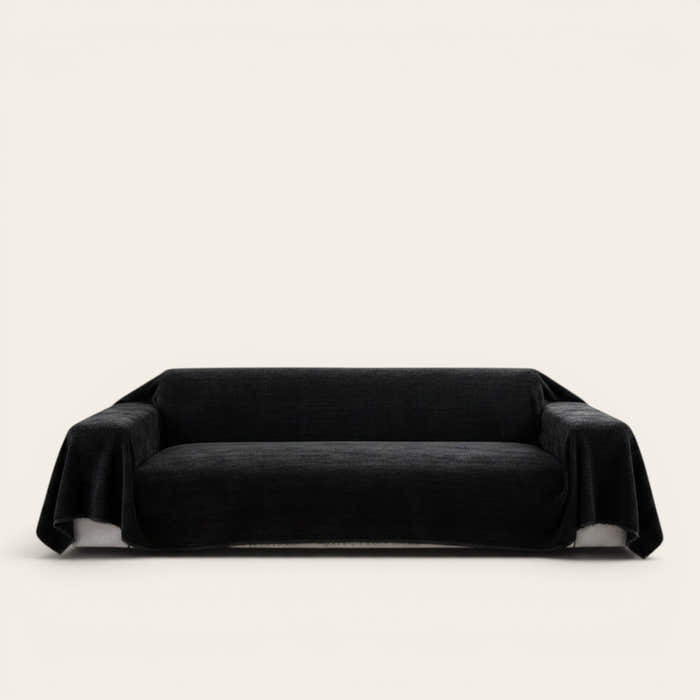 Sofa Throw – Soft Knit – Ink Black