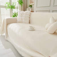 Sofa Throw – Soft Knit – Ivory Cream