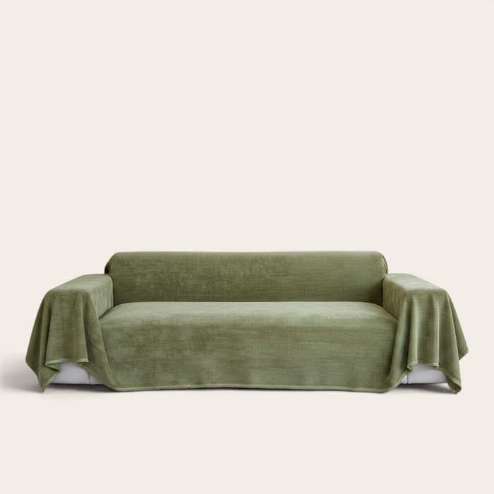 Sofa Throw – Soft Knit – Sage Mist