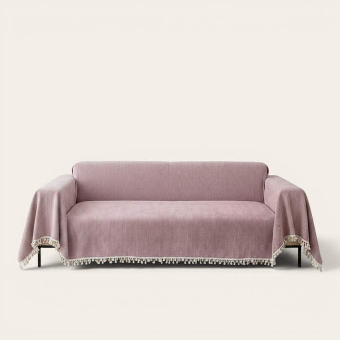 Sofa Throw – Soft Knit – Soft Blush