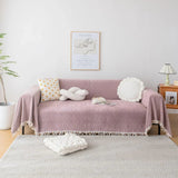 Sofa Throw – Soft Knit – Soft Blush