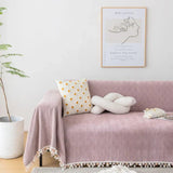Sofa Throw – Soft Knit – Soft Blush