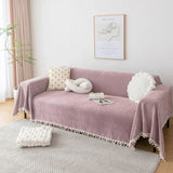 Sofa Throw – Soft Knit – Soft Blush