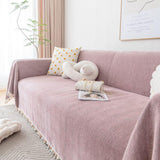 Sofa Throw – Soft Knit – Soft Blush