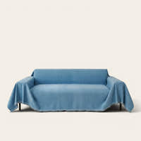 Sofa Throw – Soft Knit – Stormy Blue
