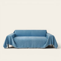 Sofa Throw – Soft Knit – Stormy Blue