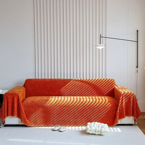 Sofa Throw – Soft Knit – Terracotta