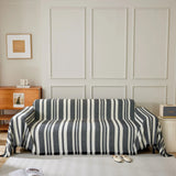 Sofa Throw – Vertical Stripe – Ink Black
