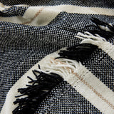 Sofa Throw – Vertical Stripe – Ink Black