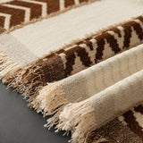 Sofa Throw – Striped – Caramel