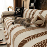 Sofa Throw – Striped – Caramel