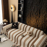 Sofa Throw – Striped – Caramel