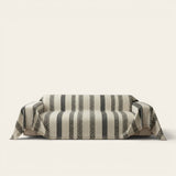 Sofa Throw – Striped – Charcoal