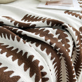 Sofa Throw – Striped Knit – Espresso