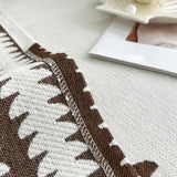 Sofa Throw – Striped Knit – Espresso