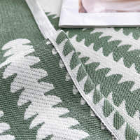 Sofa Throw – Striped Knit – Sage Mist