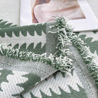 Sofa Throw – Striped Knit – Sage Mist