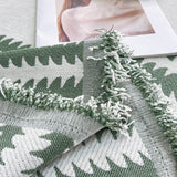 Sofa Throw – Striped Knit – Sage Mist