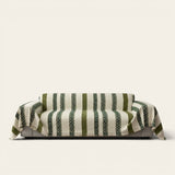 Sofa Throw – Striped – Moss