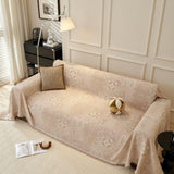 Sofa Throw – Tile Jacquard – Bouclé Sand