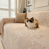 Sofa Throw – Tile Jacquard – Bouclé Sand